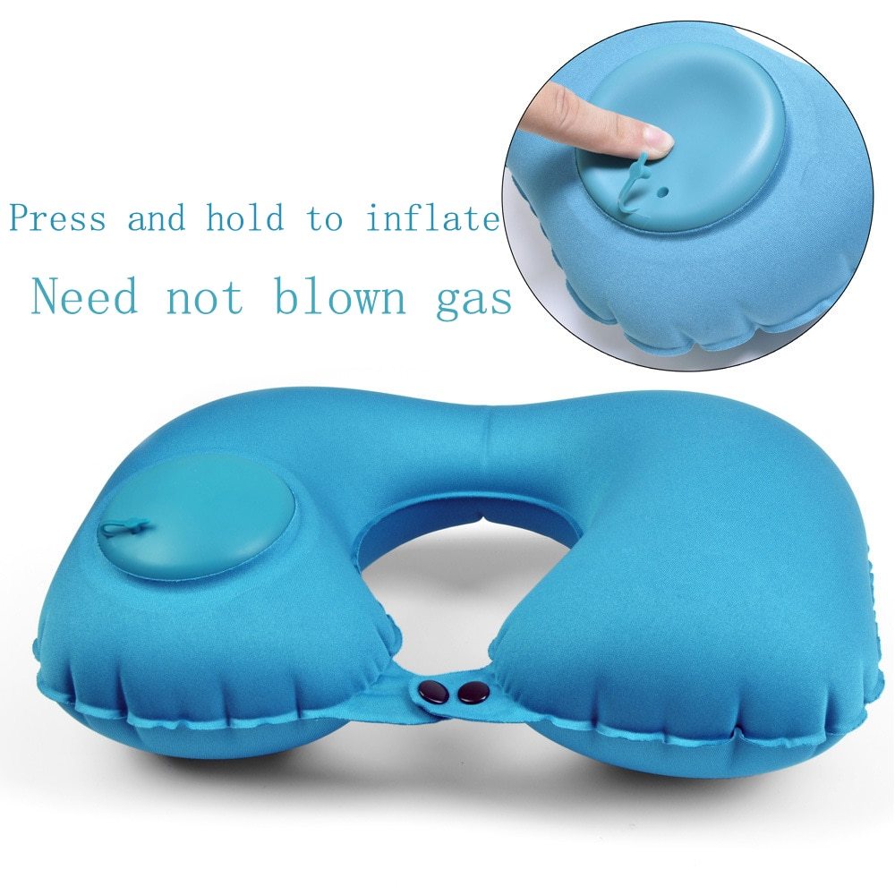 Portable, Inflatable Travel Neck Pillow