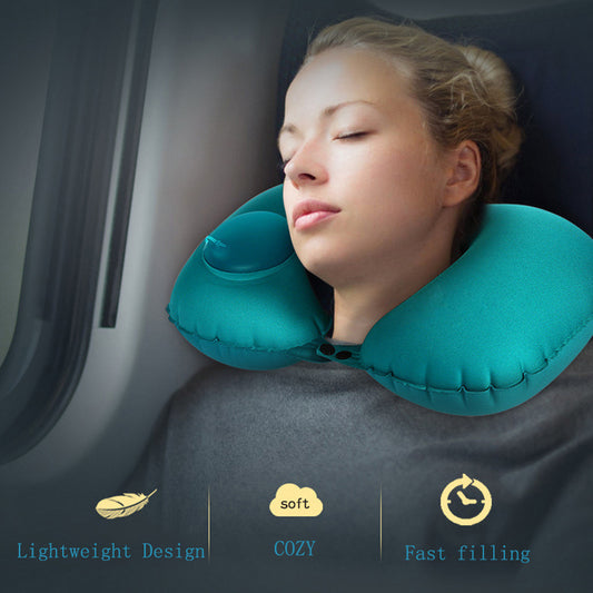 Portable, Inflatable Travel Neck Pillow