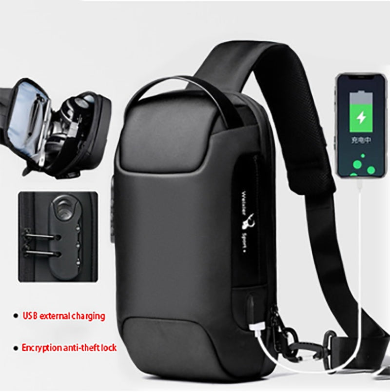 Waterproof USB Anti-theft Bag, Multifunction Chest Pack