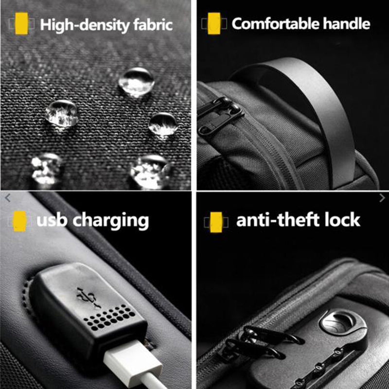 Waterproof USB Anti-theft Bag, Multifunction Chest Pack