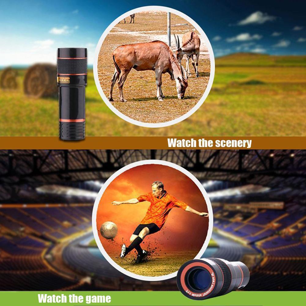 HD 8X Clip On Optical Zoom, Telescope Camera Lens For Universal Mobile Cell Phone