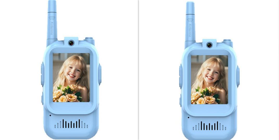 Mini Video Wireless Walkie Talkies For Kids Handheld 2 Pack Rechargeable Intercom Cam