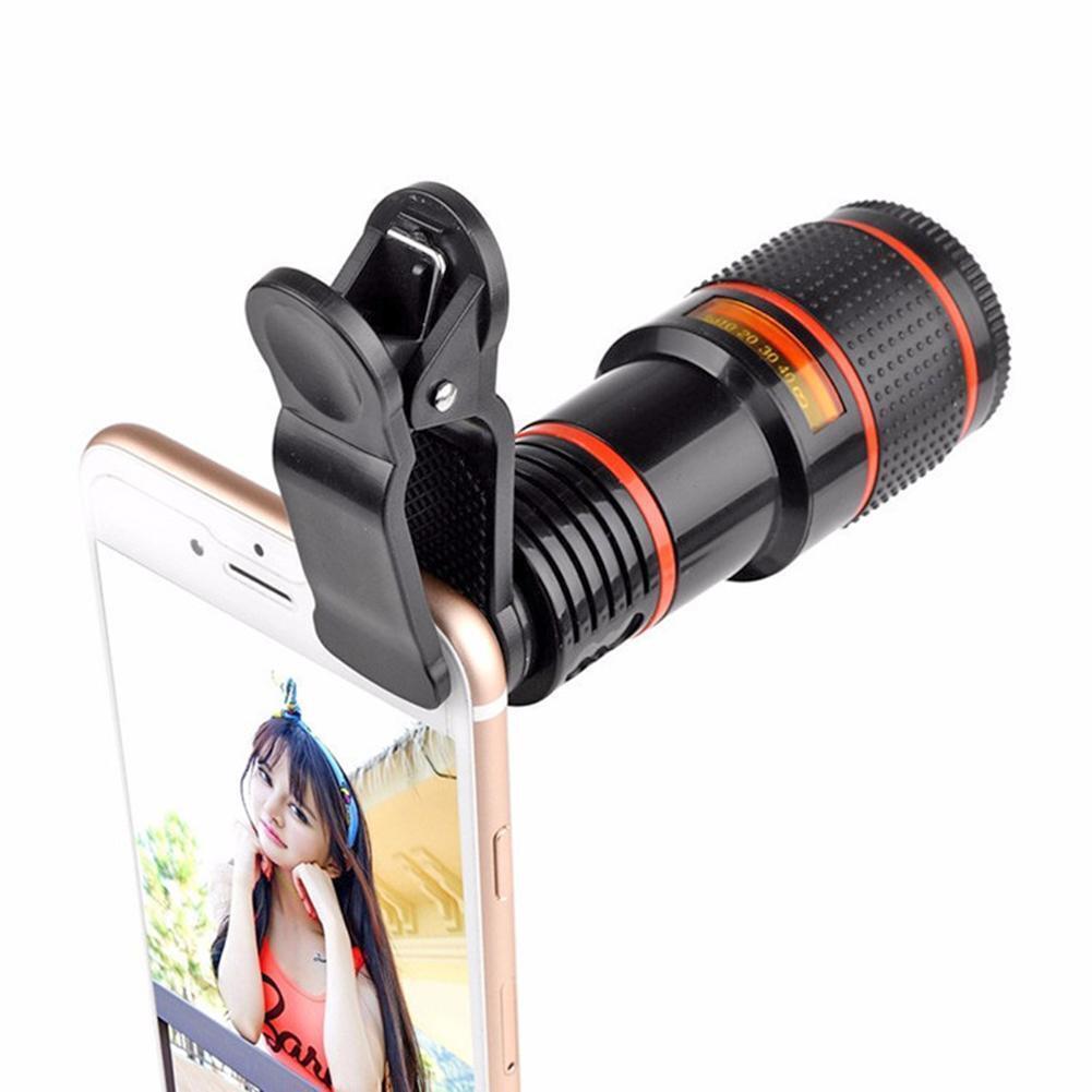 HD 8X Clip On Optical Zoom, Telescope Camera Lens For Universal Mobile Cell Phone