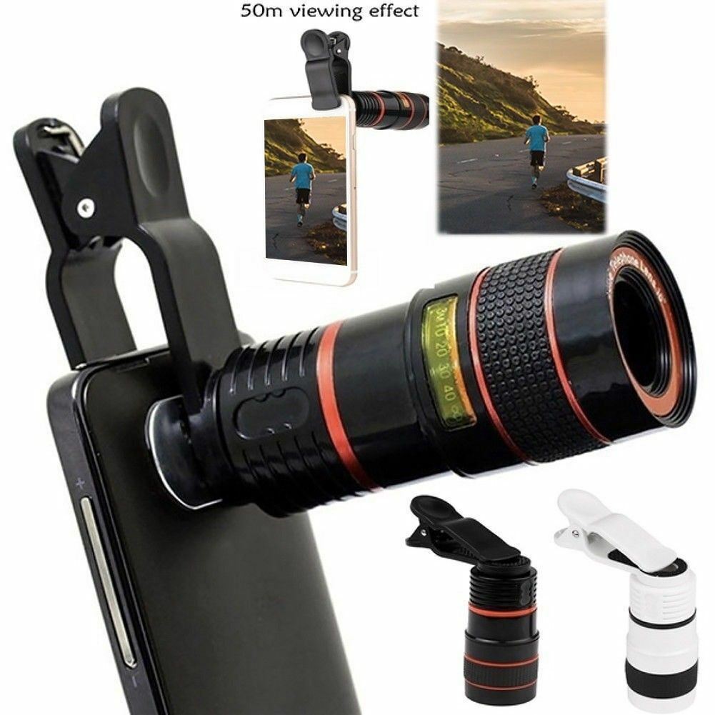 HD 8X Clip On Optical Zoom, Telescope Camera Lens For Universal Mobile Cell Phone