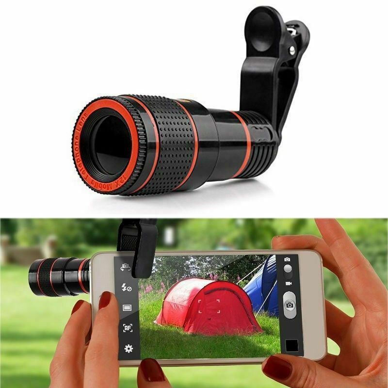 HD 8X Clip On Optical Zoom, Telescope Camera Lens For Universal Mobile Cell Phone